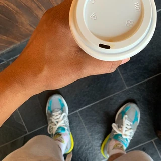 Sneakers and coffee